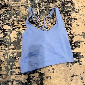 Blue racerback workout tank
